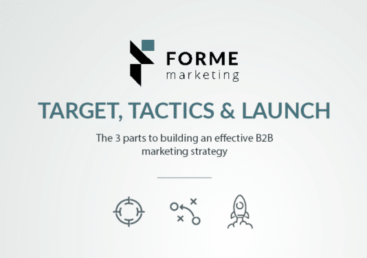 Preview of FUSE Marketing's Target, Tactics, and Launch whitepaper about B2B marketing.